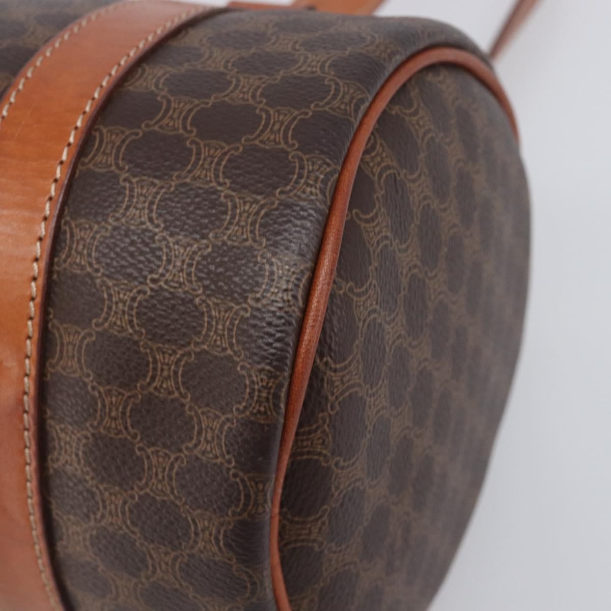 Celine Vintage Macadam Canvas And Leather Brown Pvc Handbag (Pre-Owned)