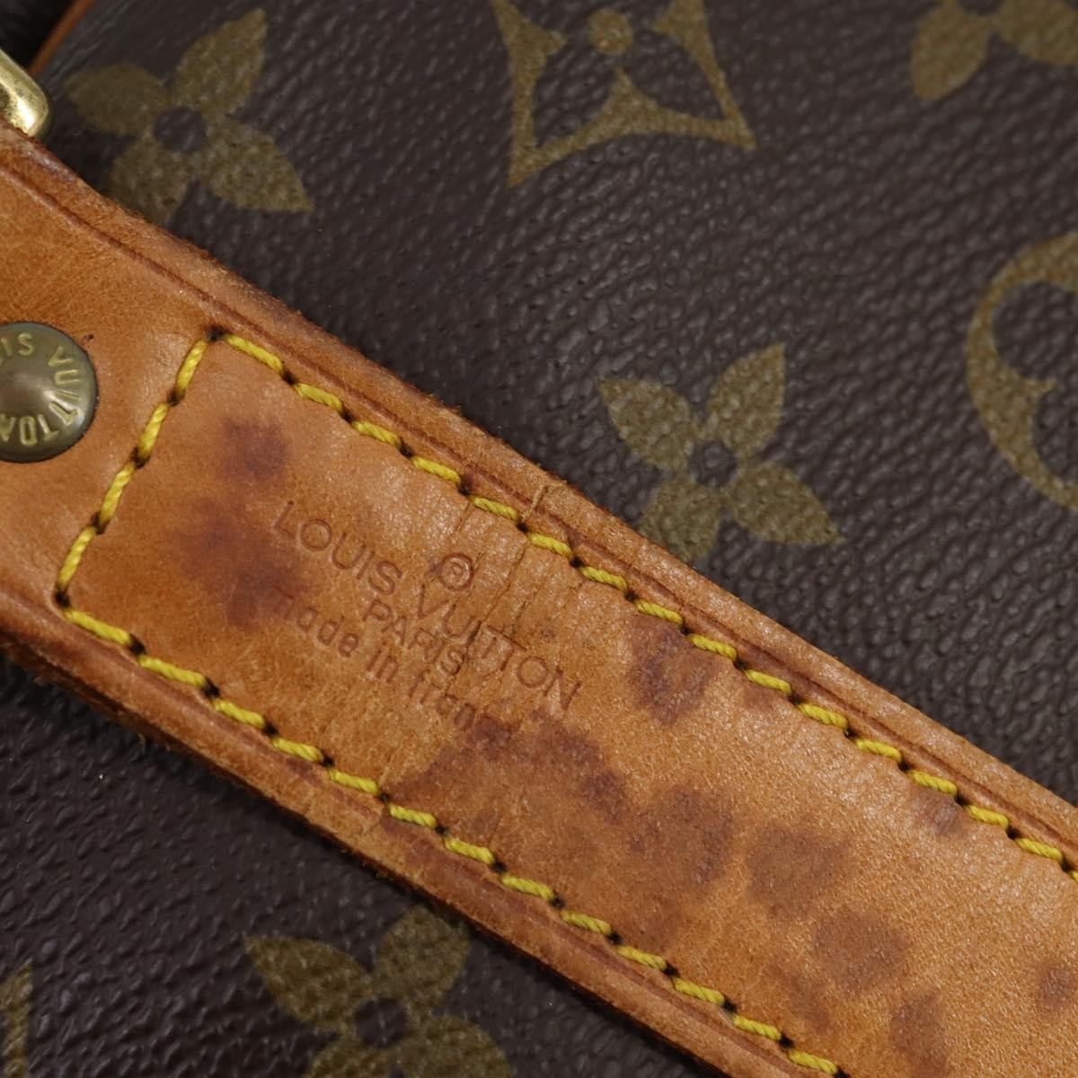 Louis Vuitton Keepall Bandouliere Monogram Canvas Brown Canvas Travel Bag Bag (Pre-Owned)