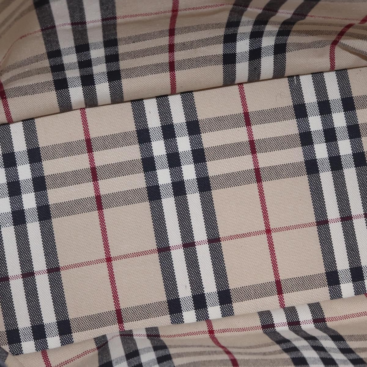 Burberry Nova Check Tote Canvas Check Pattern Beige Canvas Tote Bag Bag (Pre-Owned)