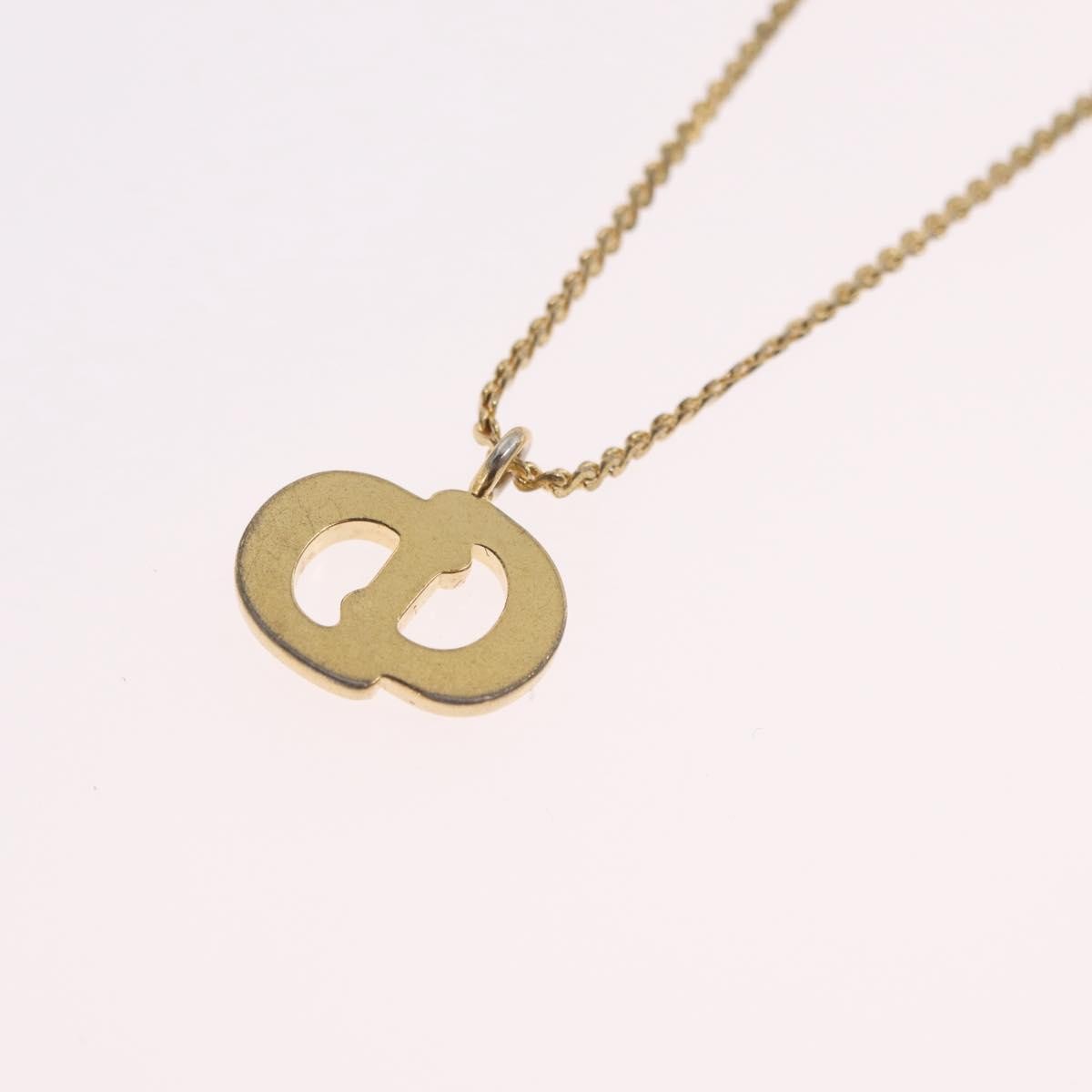 Christian Dior Cd Pendant Metal Gold Metal Necklace Jewelry (Pre-Owned)