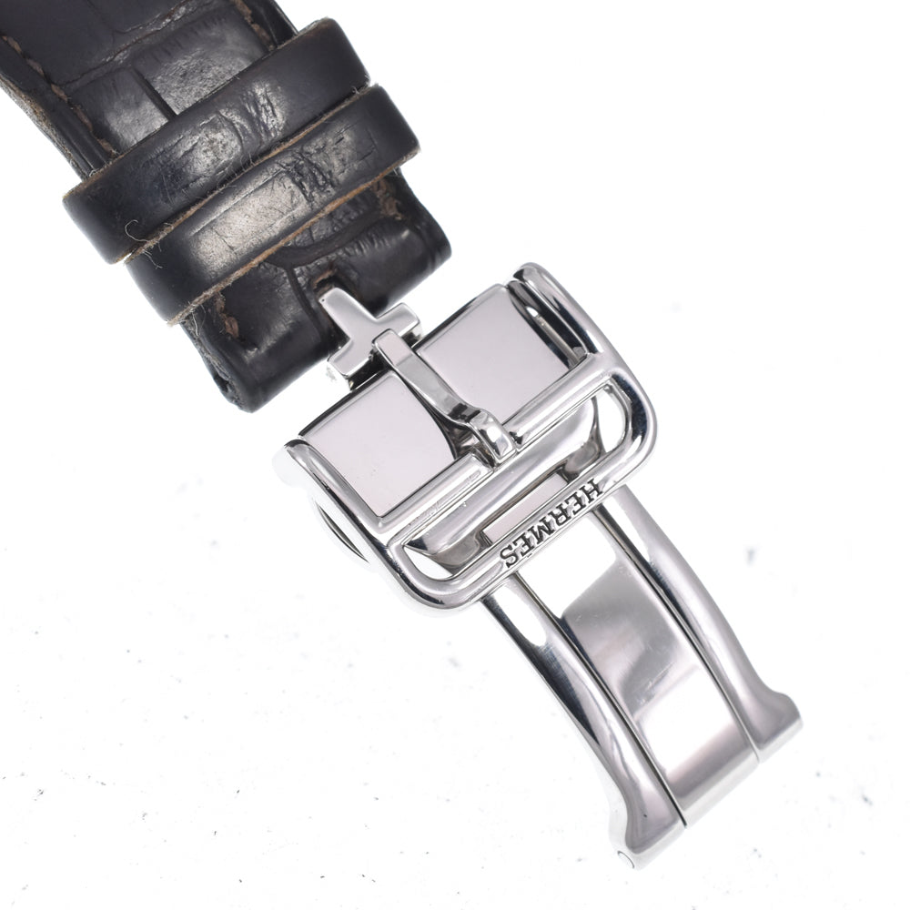 Hermes Cape Cod Quartz Stainless Steel And Leather Watch (Pre-Owned)