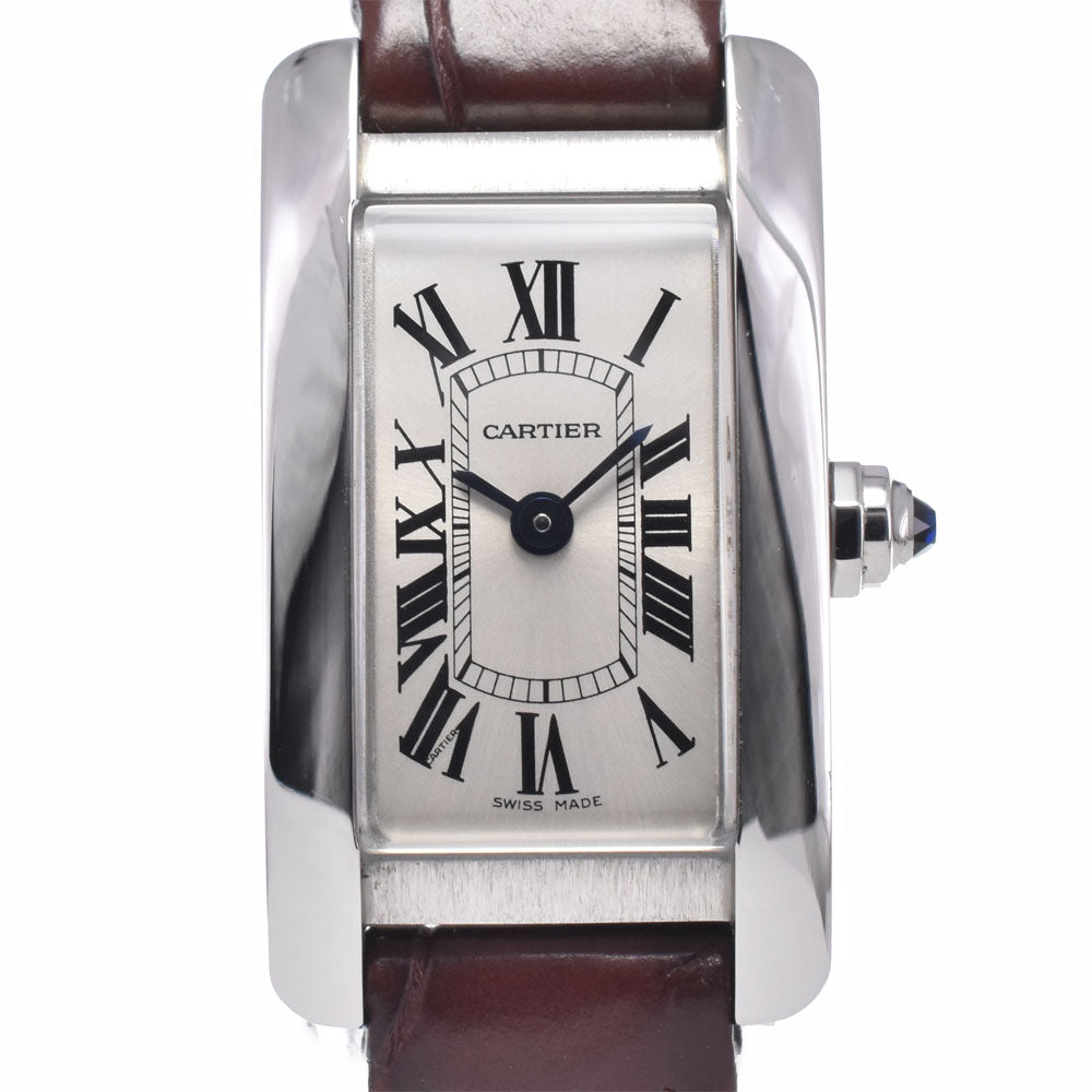 Cartier Tank Mini Quartz Steel & Leather Watch (Pre-Owned)