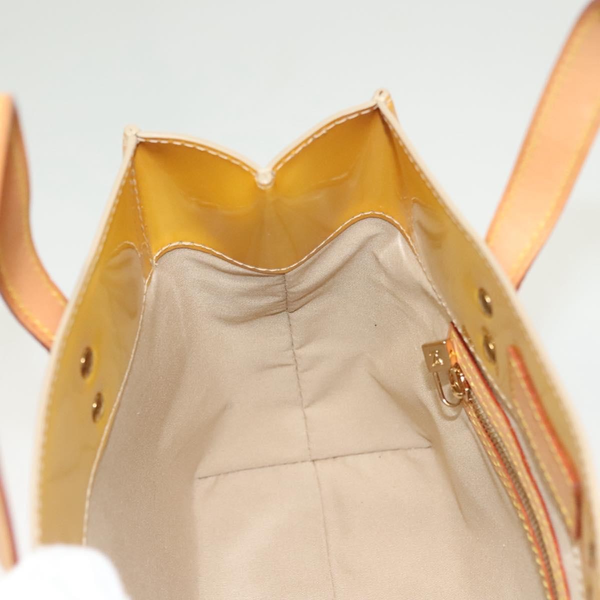 Louis Vuitton Reade Monogram Vernis Yellow Patent_Leather Handbag (Pre-Owned)