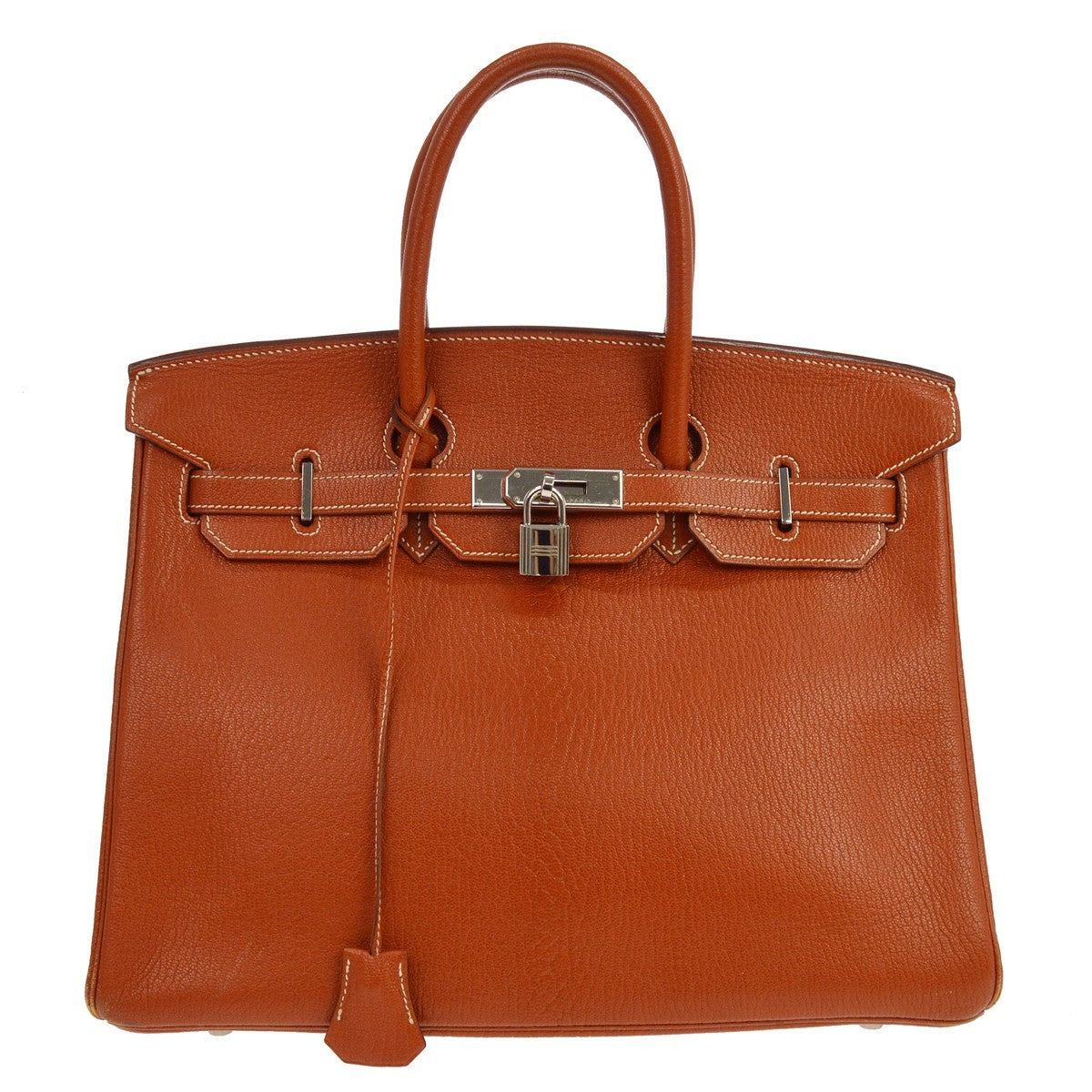 Hermes Birkin Brown Chevre De Coromandel With Gold Hardware Brown Leather Handbag (Pre-Owned)