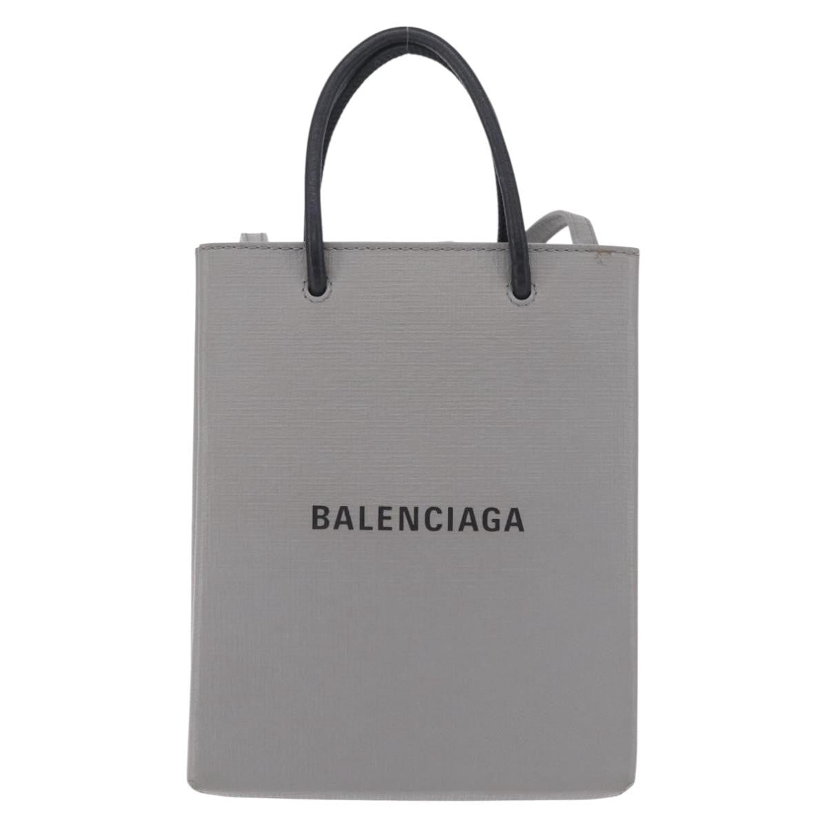Balenciaga Shopping Leather Gray Leather Tote Bag Bag (Pre-Owned)