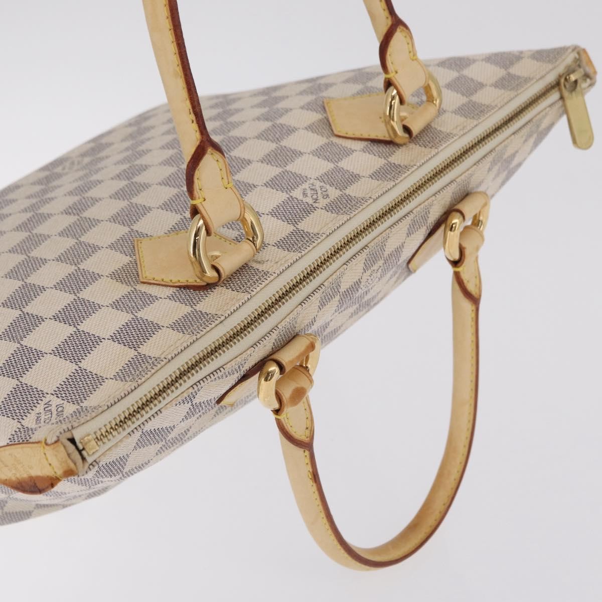 Louis Vuitton Saleya Damier White Canvas Handbag (Pre-Owned)
