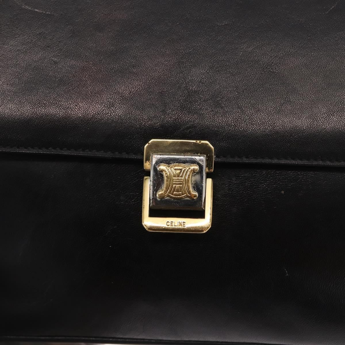 Celine Handbag Leather Black Leather Handbag (Pre-Owned)