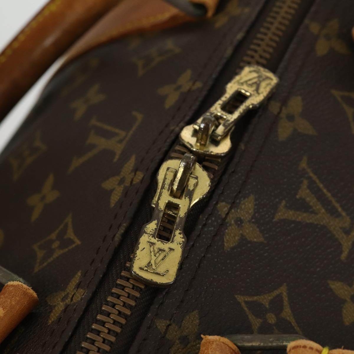 Louis Vuitton Keepall Bandouliere Monogram Canvas Brown Canvas Travel Bag Bag (Pre-Owned)
