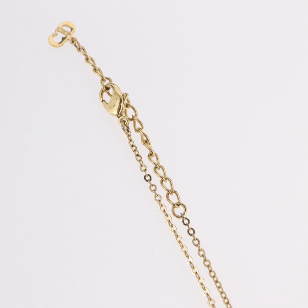 Christian Dior Logo Heart Pendant Metal Gold Metal Necklace Jewelry (Pre-Owned)