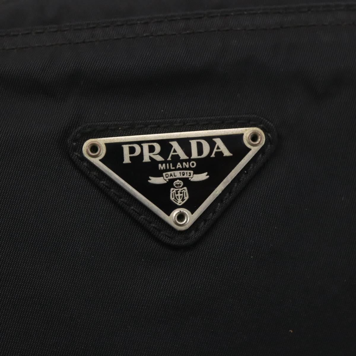Prada Flat Messenger Tessuto Black Nylon Shoulder Bag Bag (Pre-Owned)