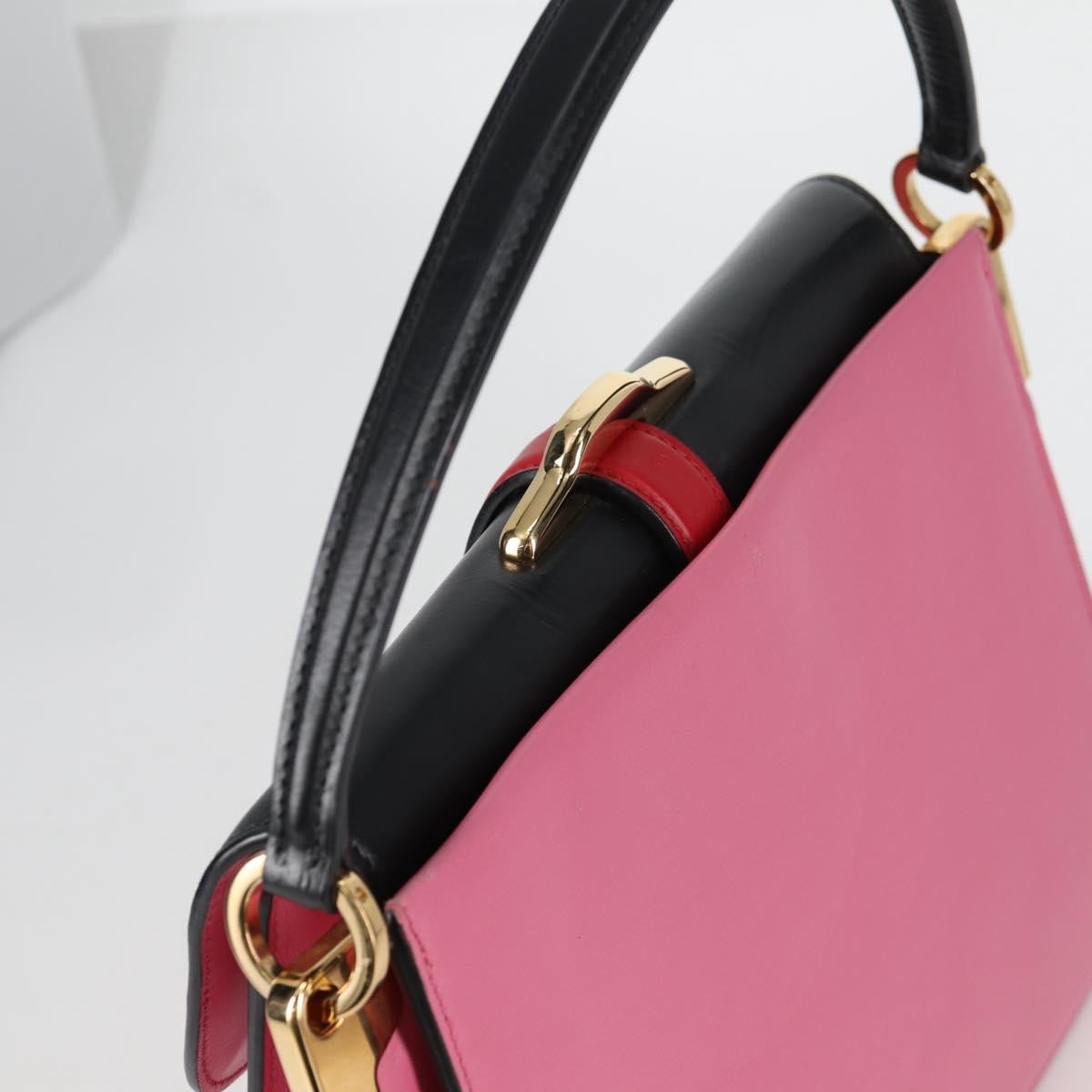 Prada Belle Top Handle City Calf Pink Leather Bag (Pre-Owned)