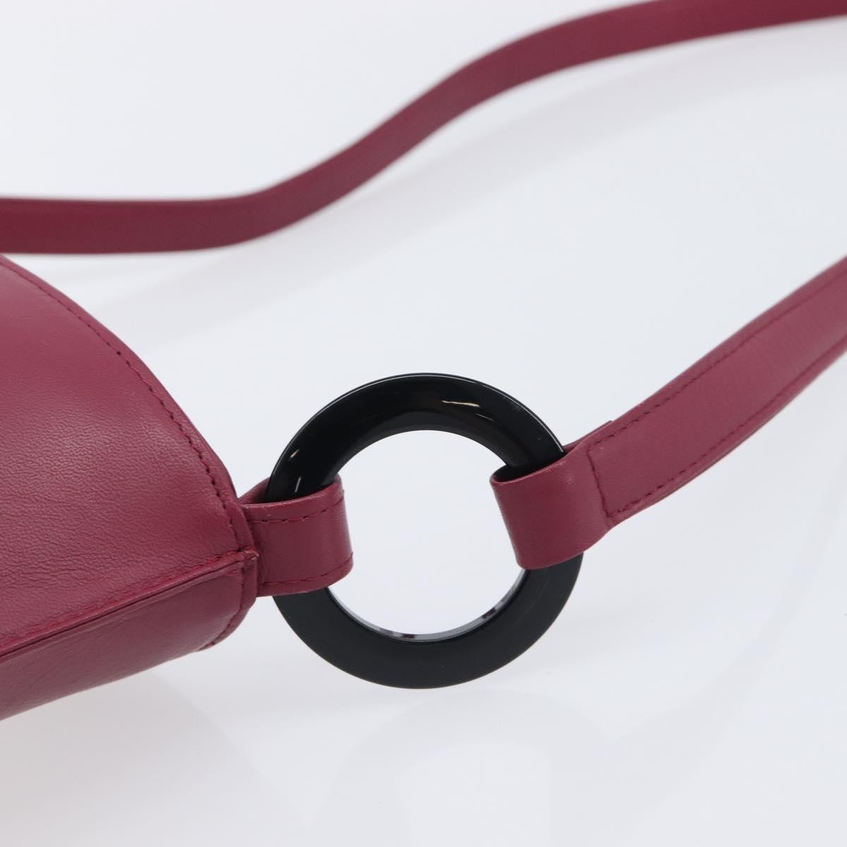 Saint Laurent Vintage Shoulder Bag Leather Burgundy Leather Shoulder Bag Bag (Pre-Owned)