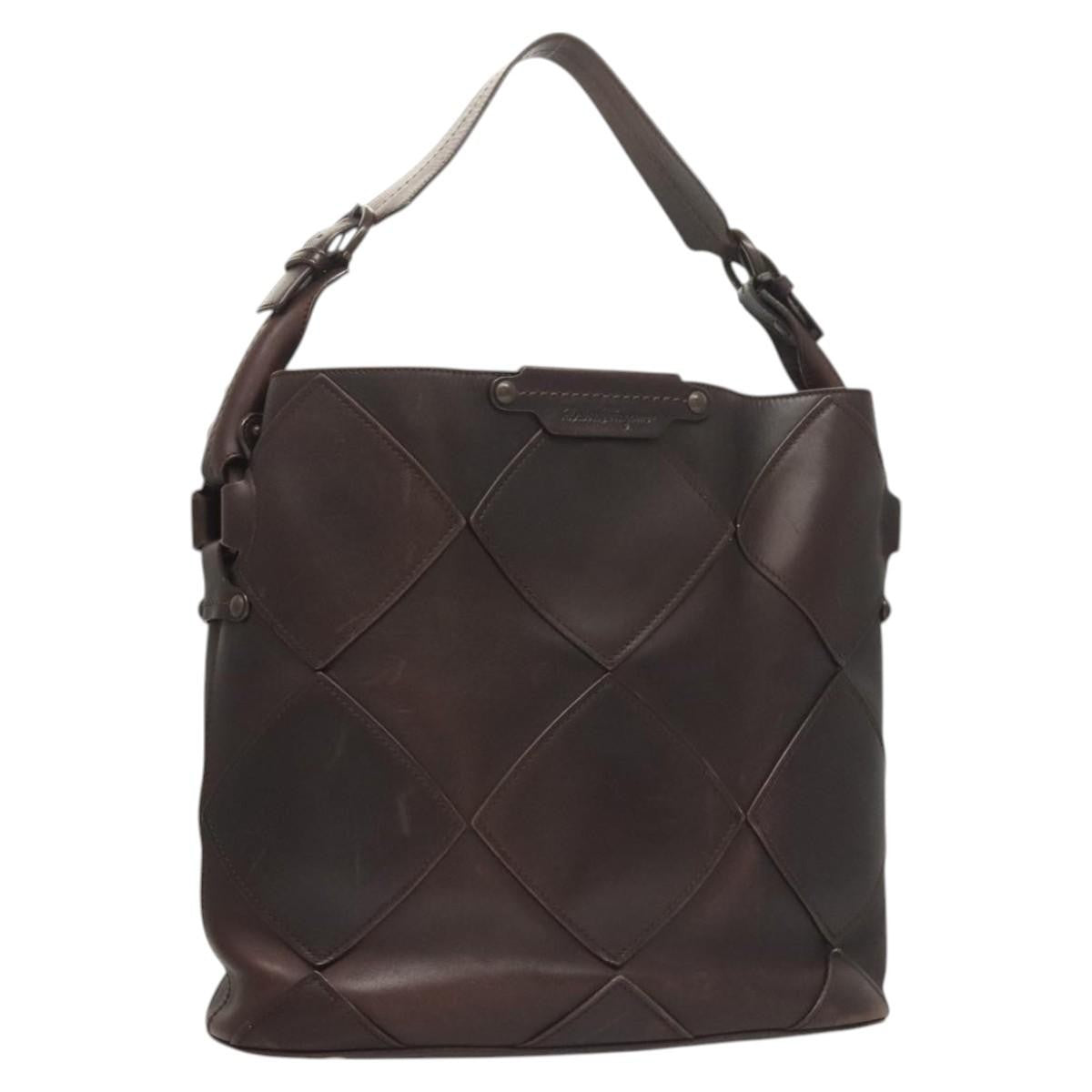 Salvatore Ferragamo Vintage Leather Brown Leather Shoulder Bag Bag (Pre-Owned)