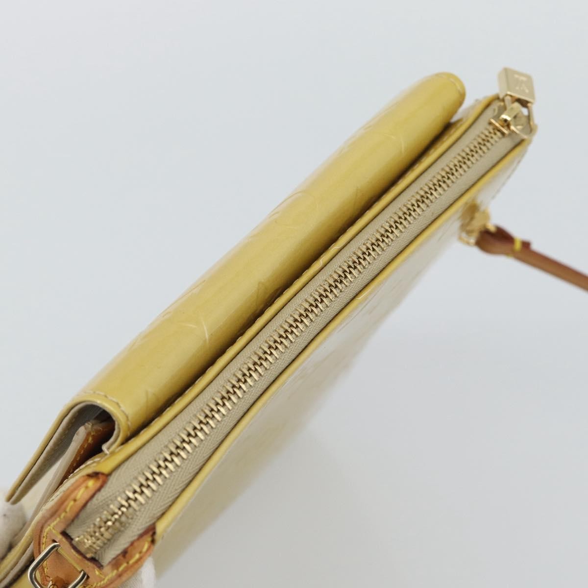 Louis Vuitton Mott Monogram Vernis Beige Patent_Leather Clutche & Pouche Bag (Pre-Owned)