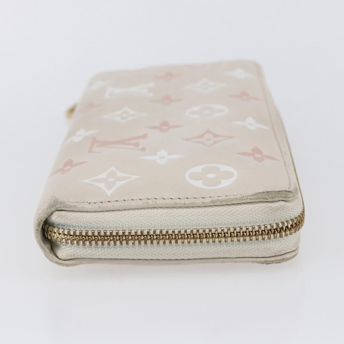 Louis Vuitton Coussin Zippy Monogram Embossed Lambskin Pink Canvas Wallets Accessory (Pre-Owned)