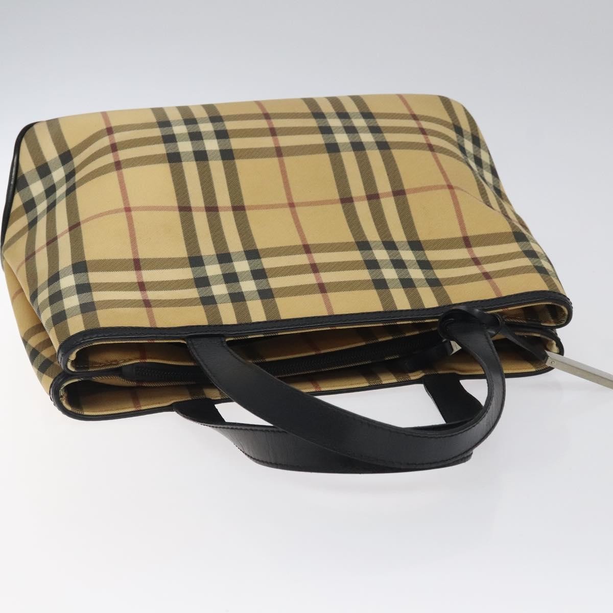 Burberry Nova Check Nova Check Canvas And Leather Beige Canvas Handbag (Pre-Owned)