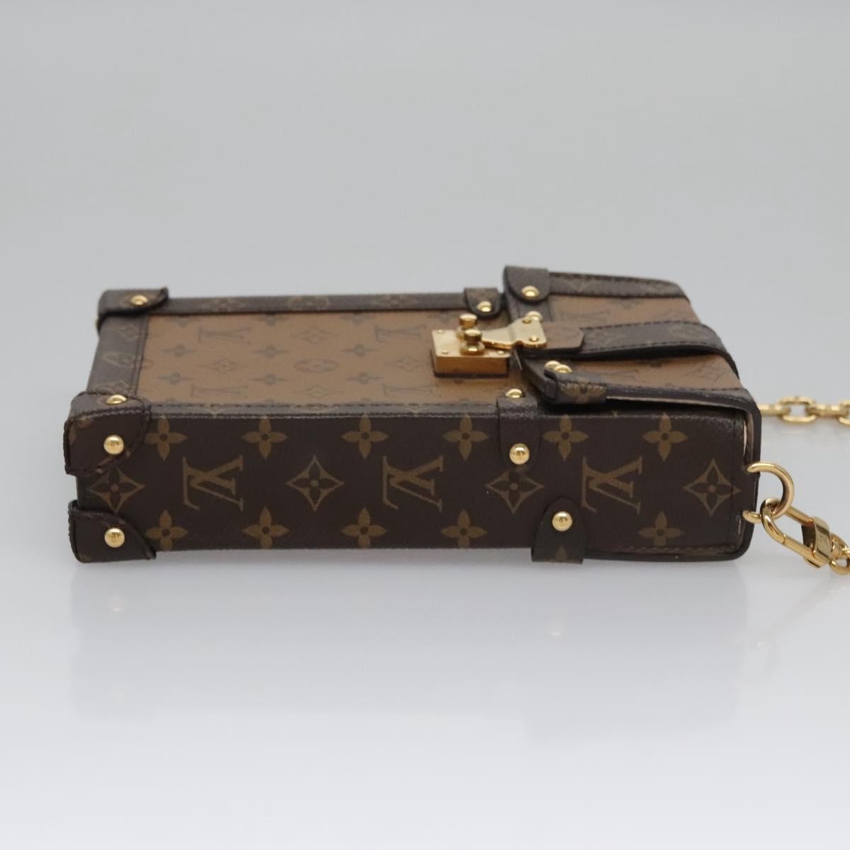 Louis Vuitton Vertical Trunk Pochette Reverse Monogram Canvas Brown Canvas Clutche & Pouche Bag (Pre-Owned)