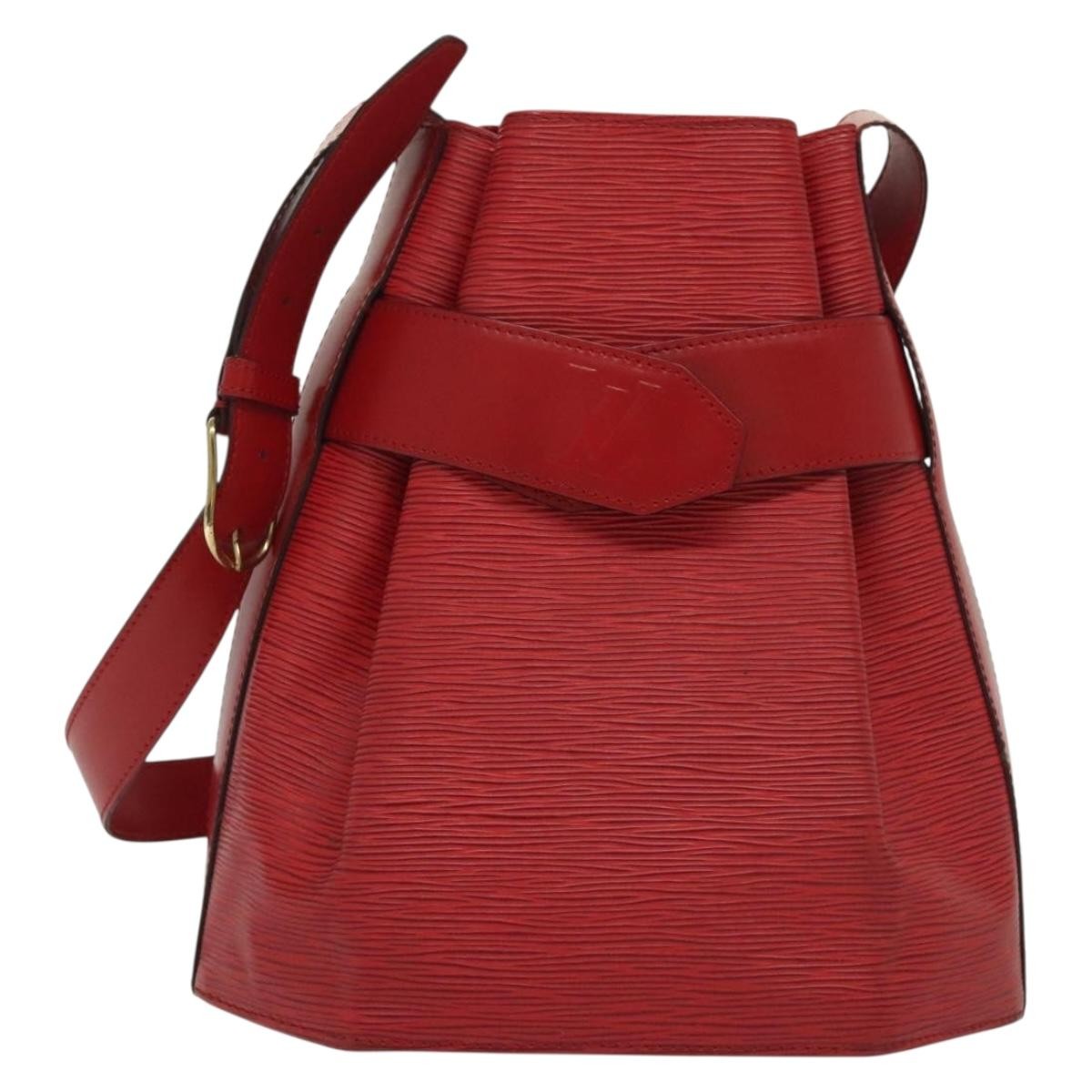 Louis Vuitton Vintage Sac D'epaule Epi Leather Red Leather Handbag (Pre-Owned)