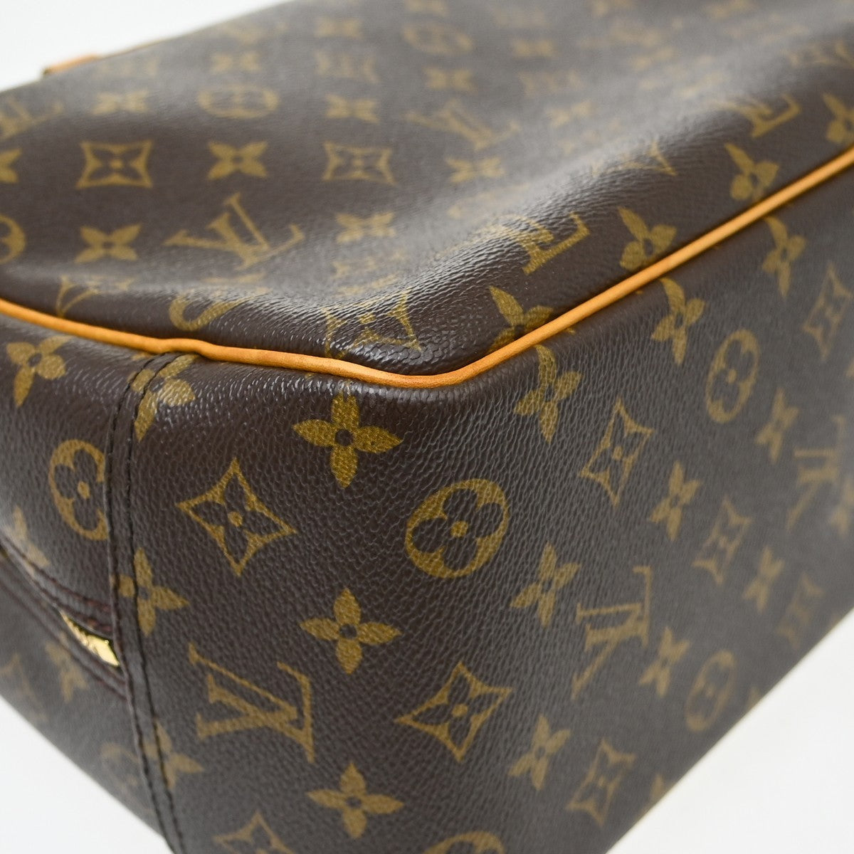 Louis Vuitton Deauville Monogram Brown Canvas Handbag (Pre-Owned)