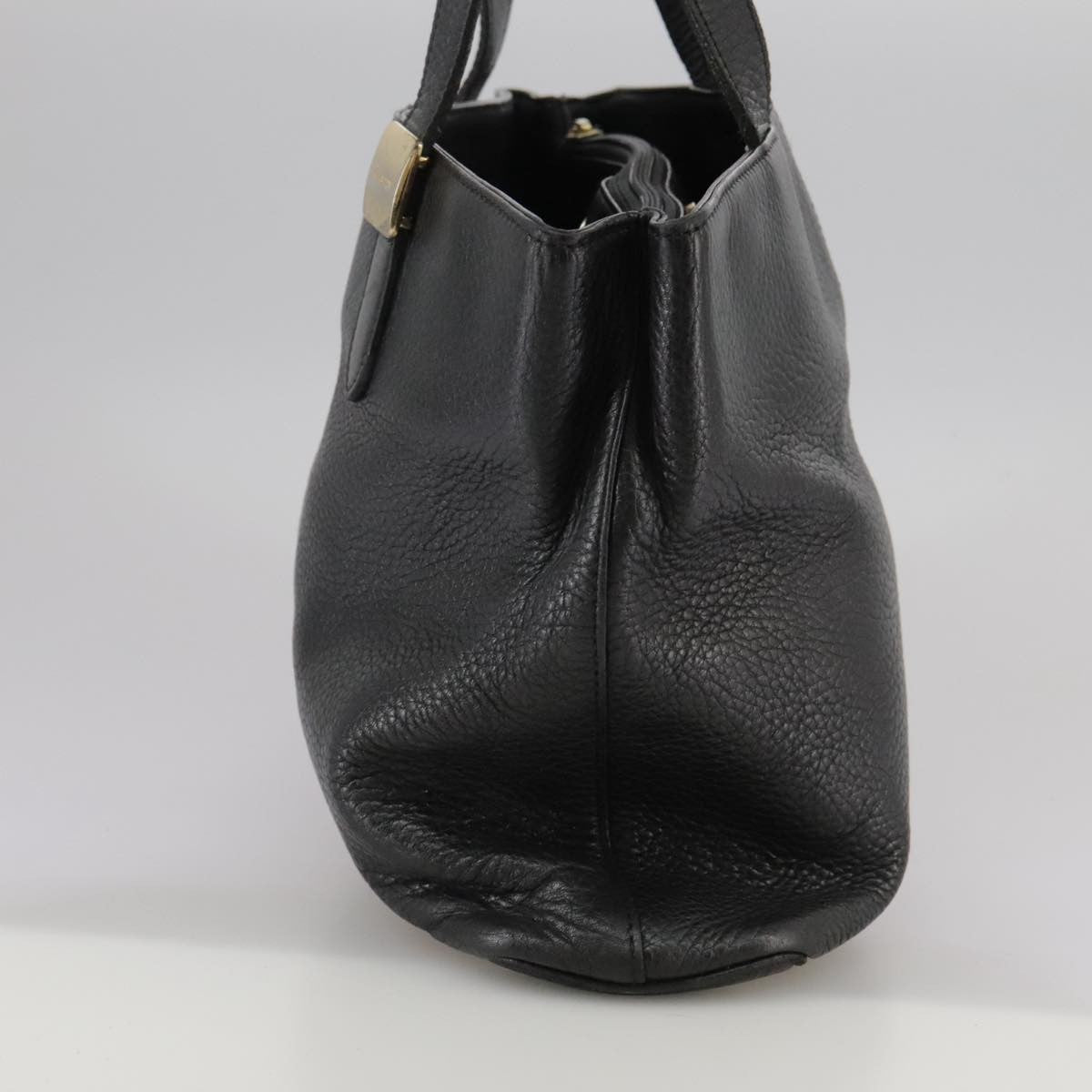 Burberry Handbag Leather Black Leather Handbag (Pre-Owned)