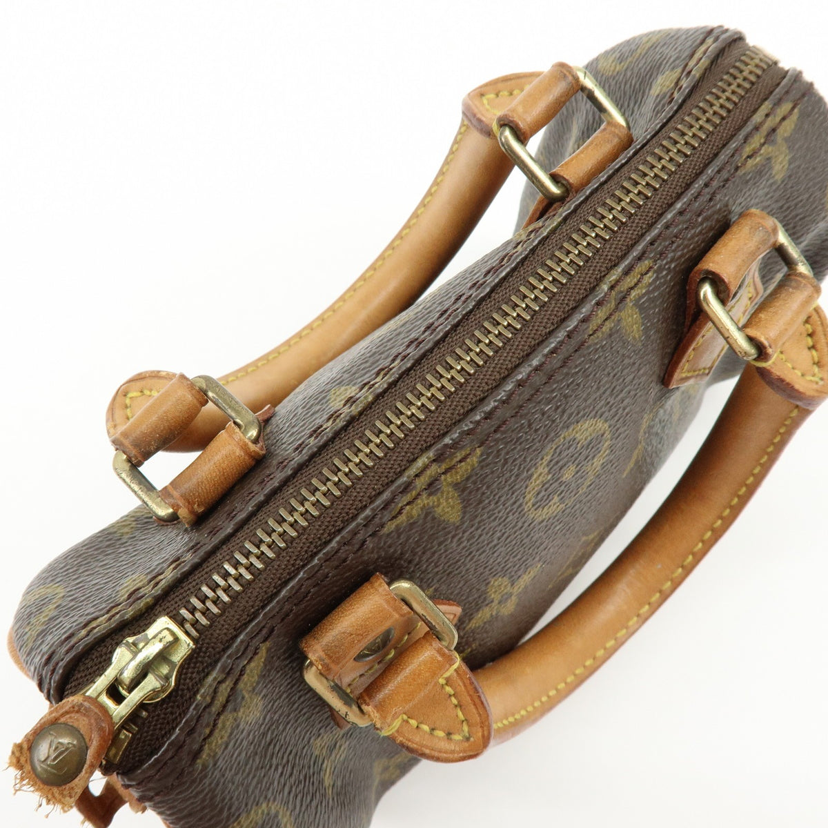 Louis Vuitton Speedy Mini Hl Monogram Canvas Brown Canvas Handbag (Pre-Owned)