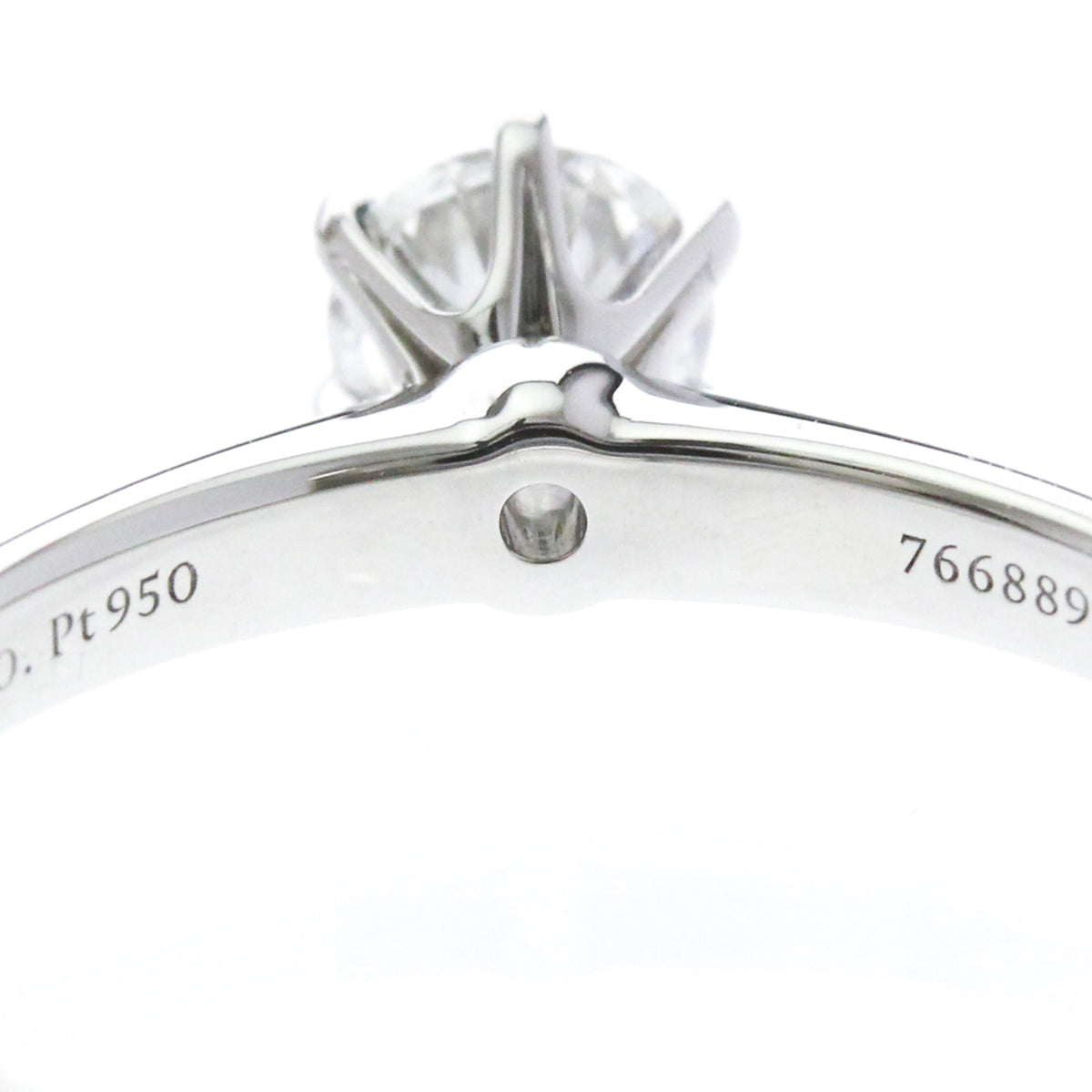 Tiffany & Co. Tiffany Setting Solitaire Platinum With Rbc Diamond G/Vvs2 Silver Platinum Ring Jewelry (Pre-Owned)