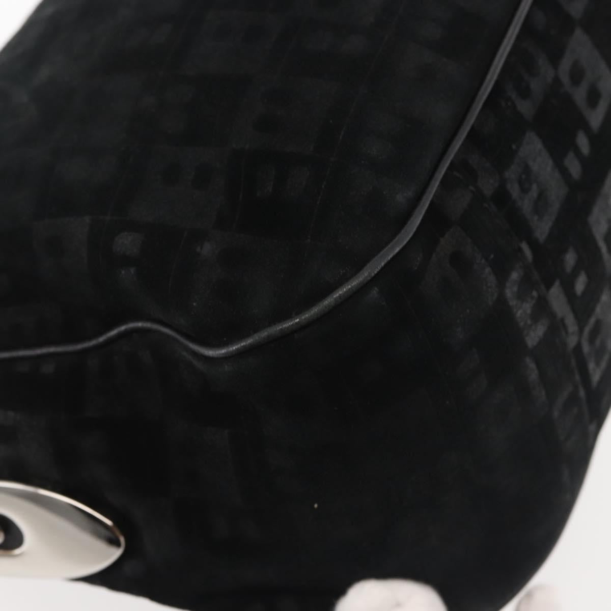 Bally Vintage Suede Black Suede Shoulder Bag Bag (Pre-Owned)