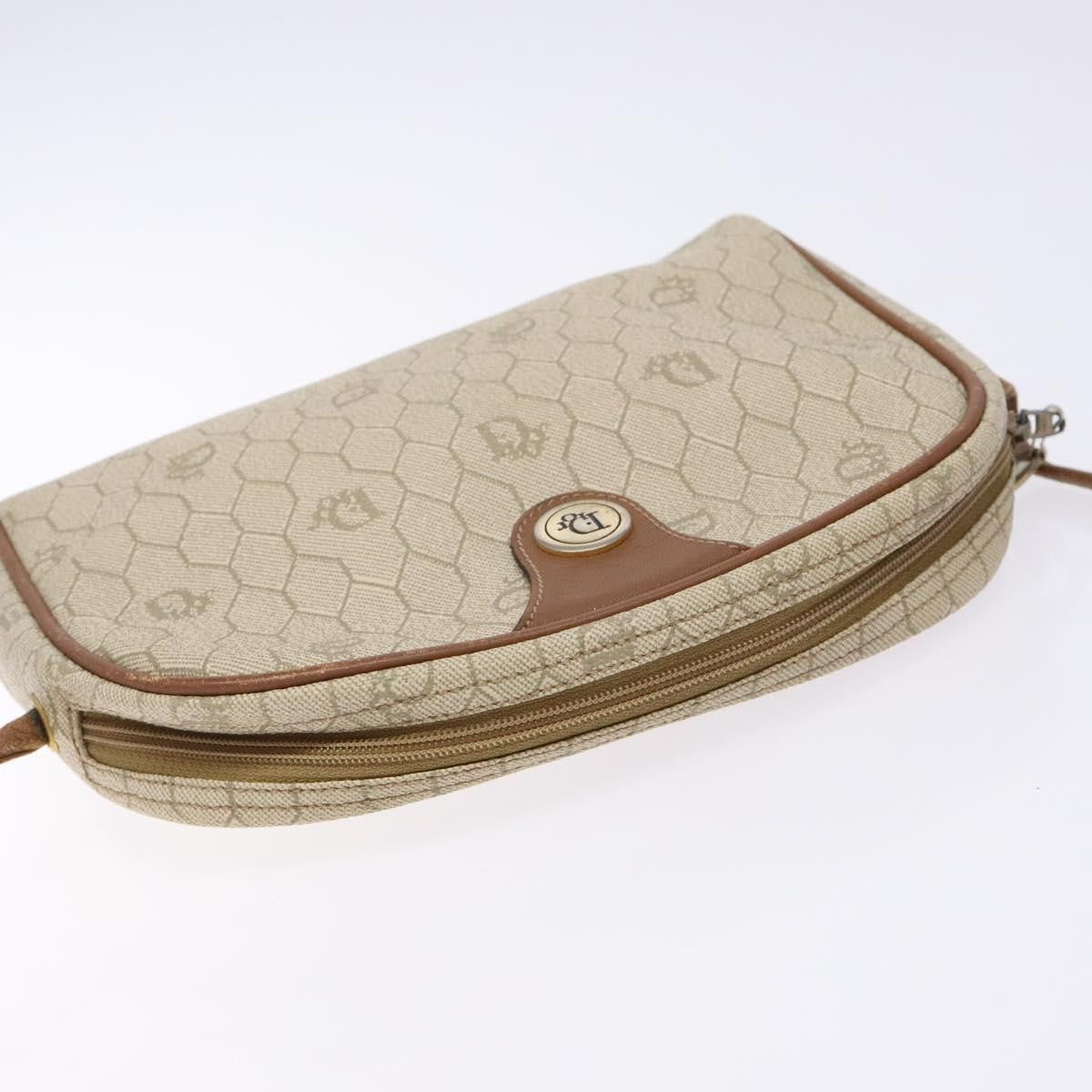 Christian Dior Vintage Honeycomb Canvas Beige Canvas Bag (Pre-Owned)