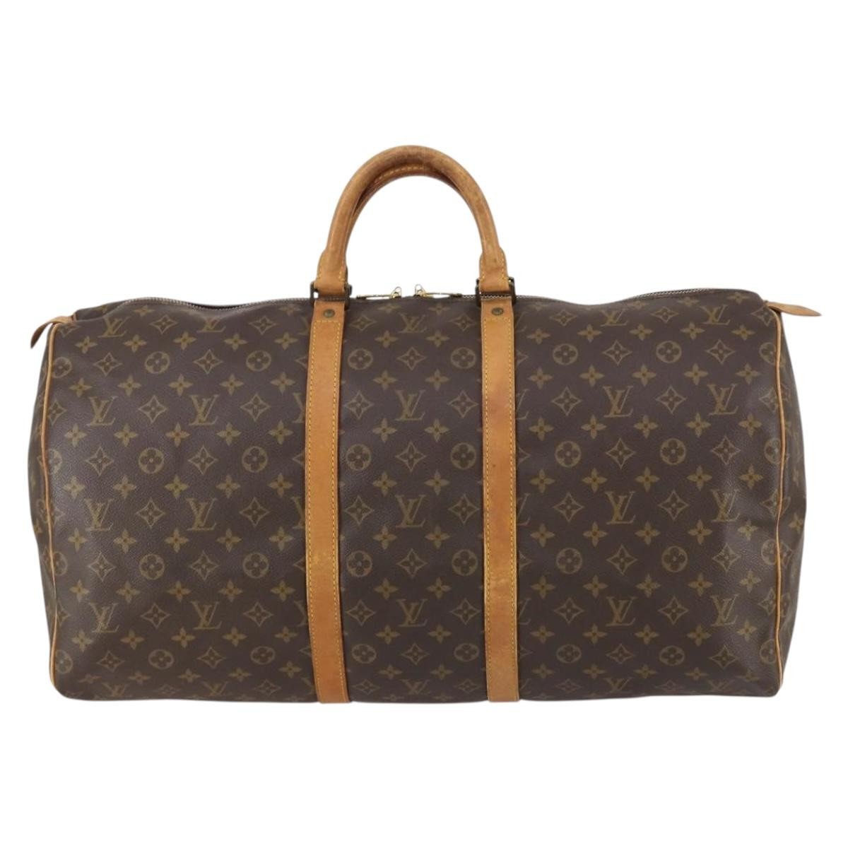 Louis Vuitton Keepall Monogram Canvas Brown Canvas Travel Bag Bag (Pre-Owned)