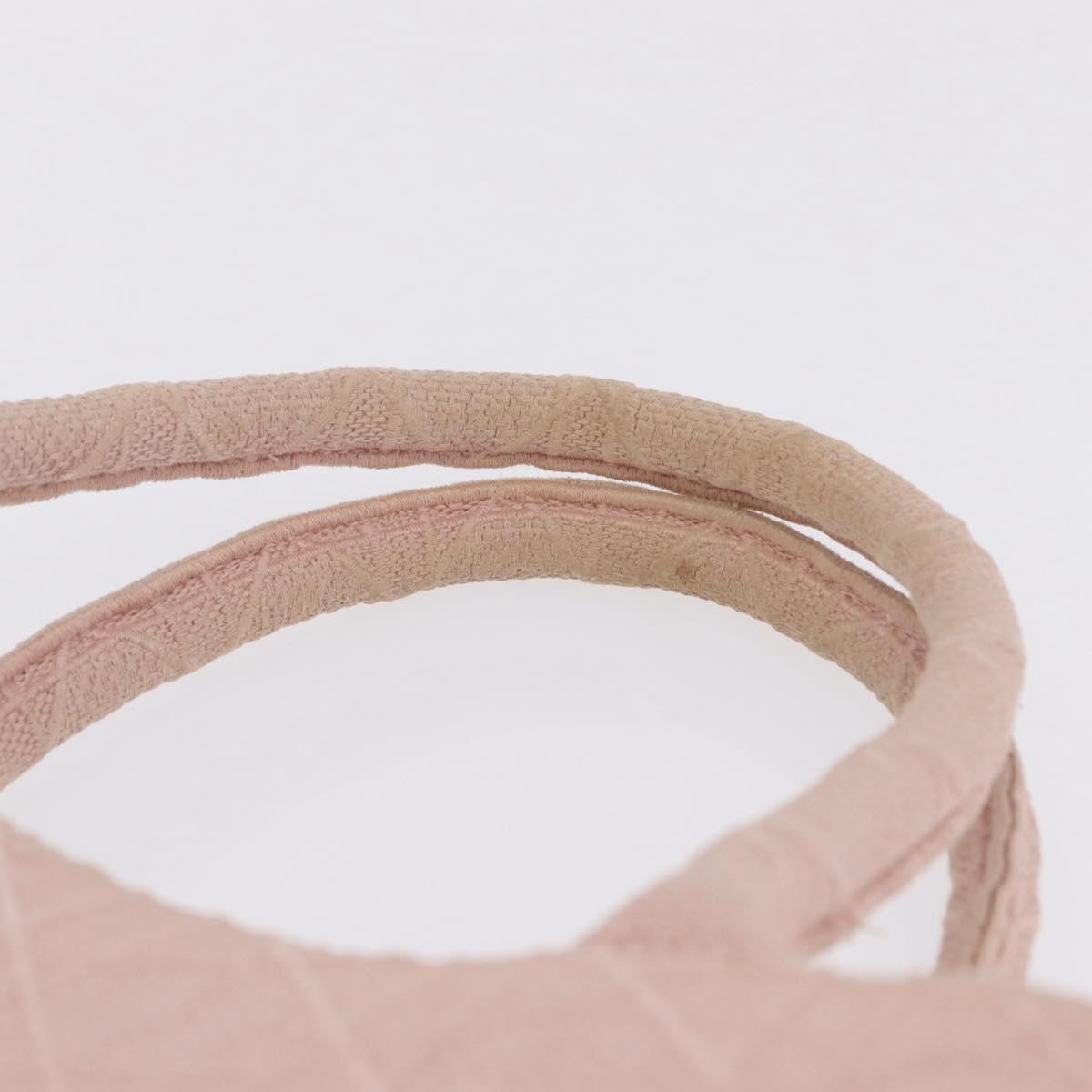 Christian Dior Book Cannage Embroidered Canvas Pink Canvas Tote Bag Bag (Pre-Owned)