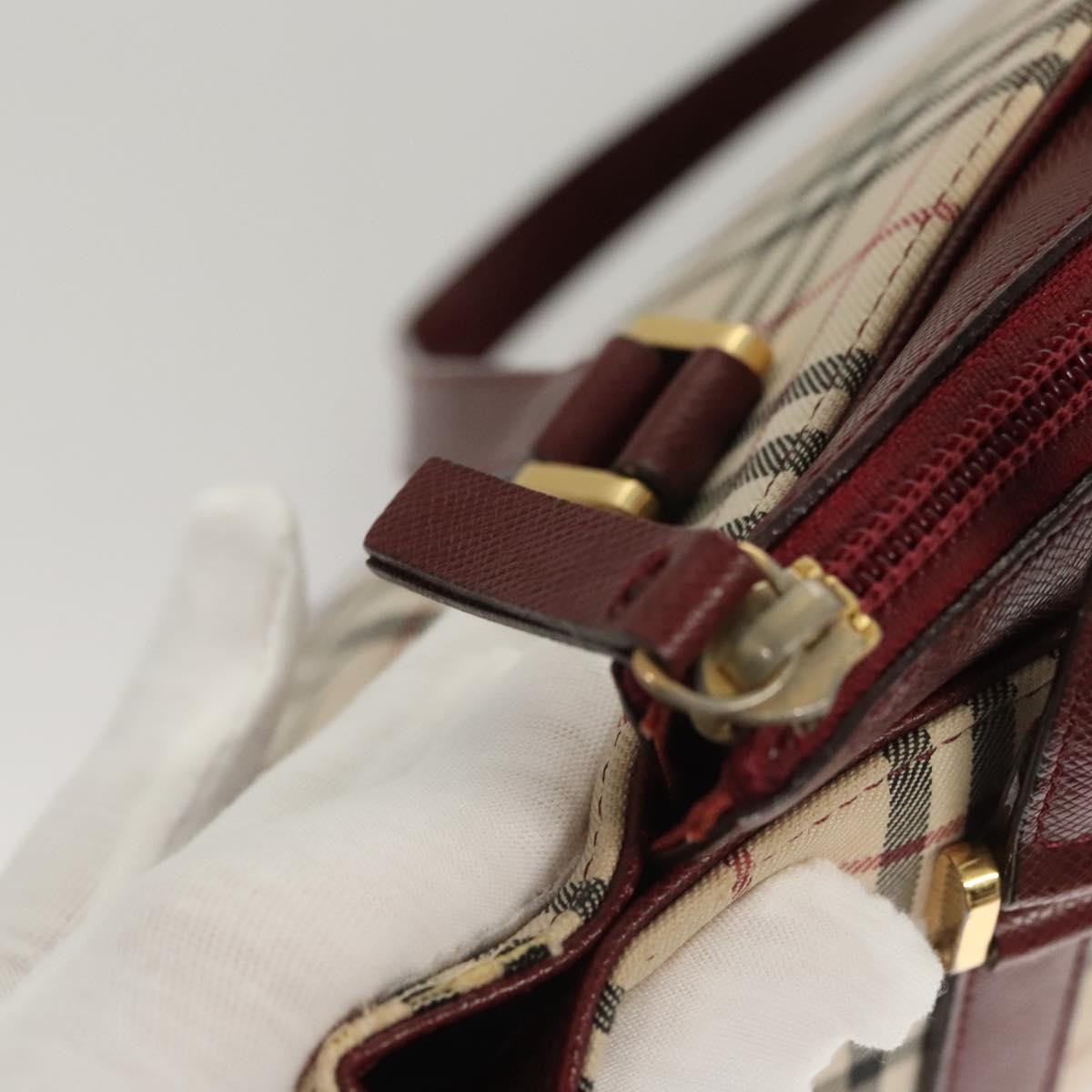 Burberry Nova Check Nova Check Canvas And Leather Beige Canvas Handbag (Pre-Owned)