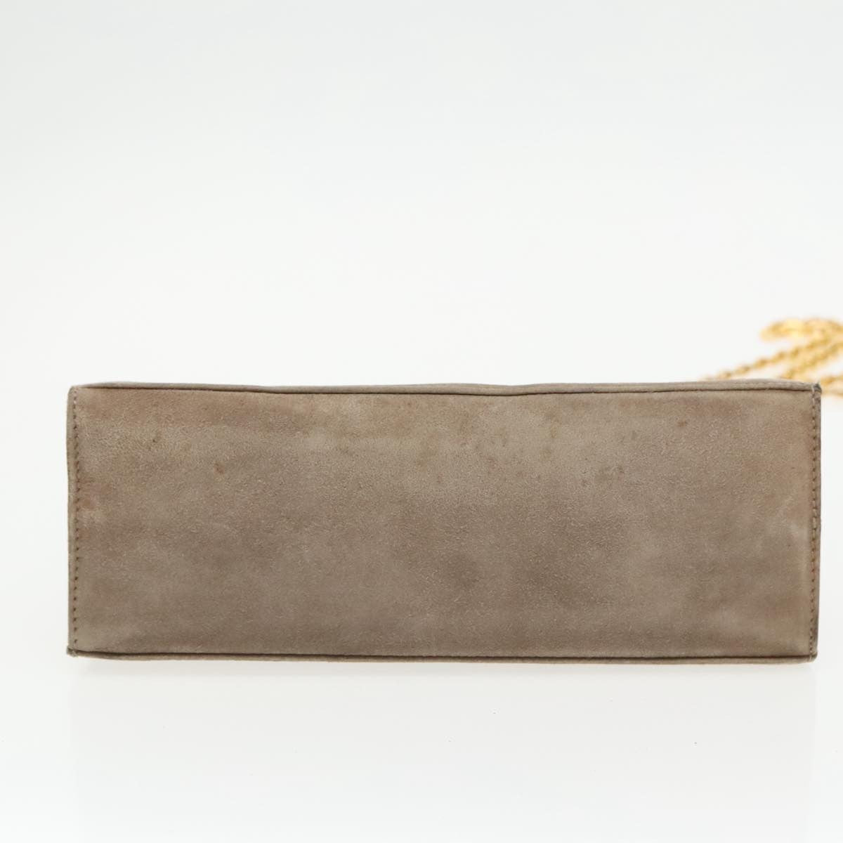 Salvatore Ferragamo Vintage Gancini Chain Suede Brown Suede Shoulder Bag Bag (Pre-Owned)