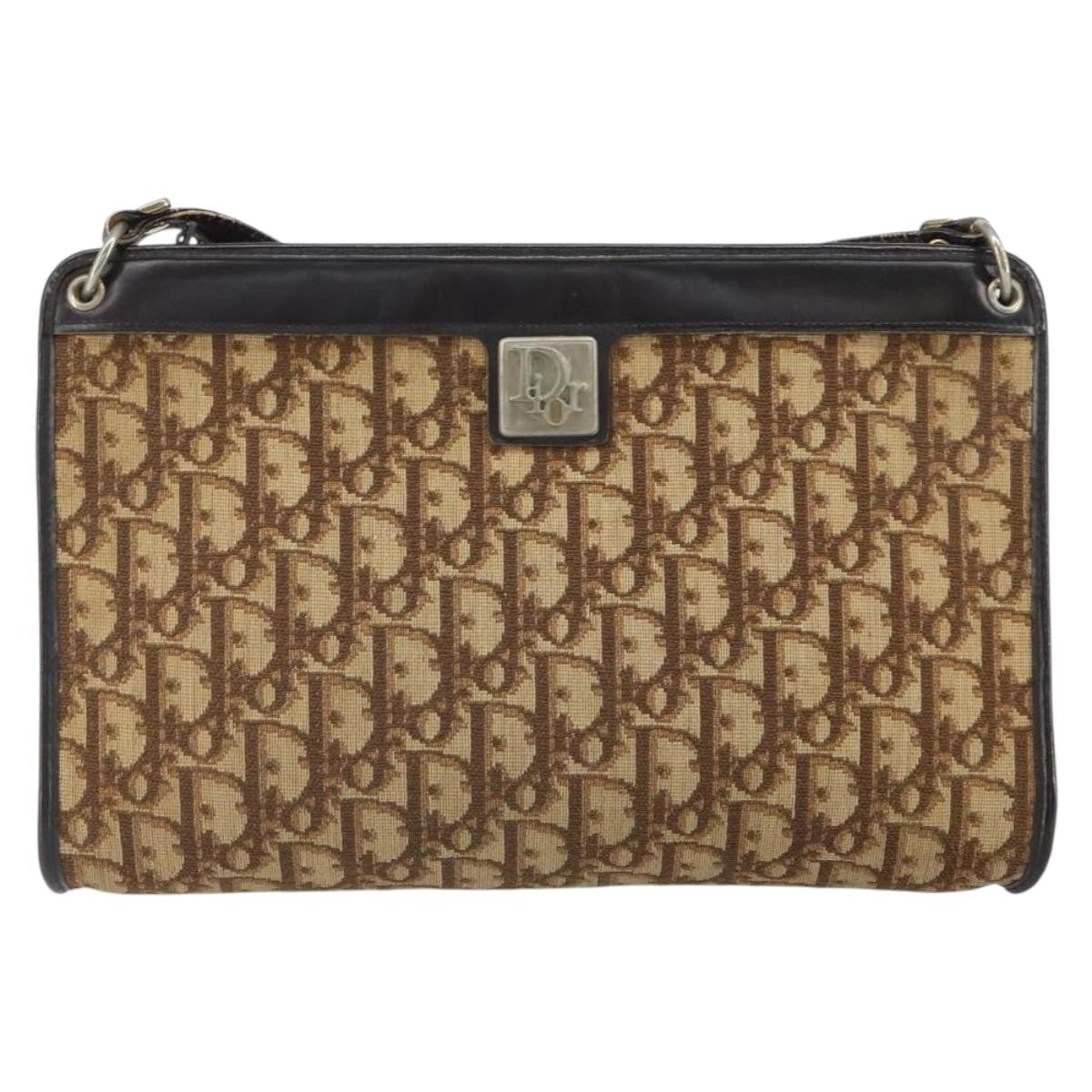 Christian Dior Vintage Trotter Canvas Brown Canvas Shoulder Bag Bag (Pre-Owned)