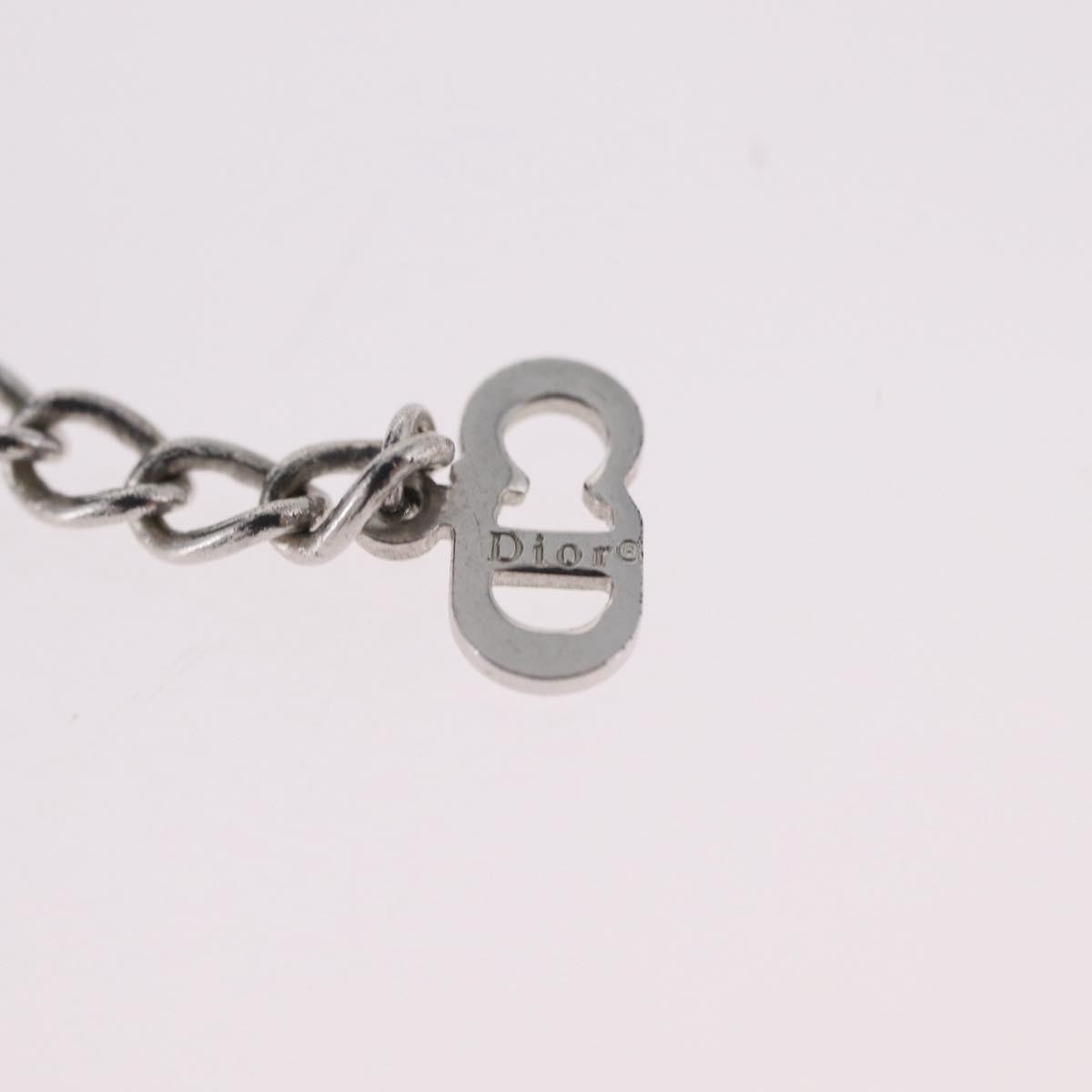 Christian Dior D Logo Pendant Metal Silver Metal Necklace Jewelry (Pre-Owned)