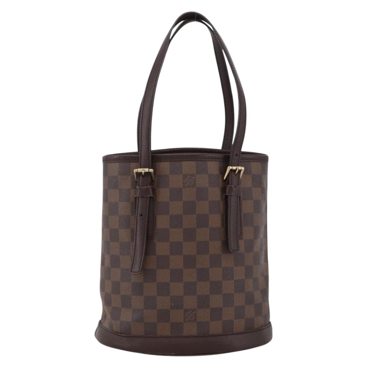 Louis Vuitton Marais Bucket Damier Ebene Brown Canvas Shoulder Bag Bag (Pre-Owned)