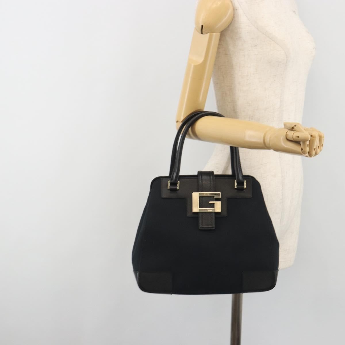 Gucci Vintage G Hobo Gg Canvas And Leather Black Canvas Shoulder Bag Bag (Pre-Owned)
