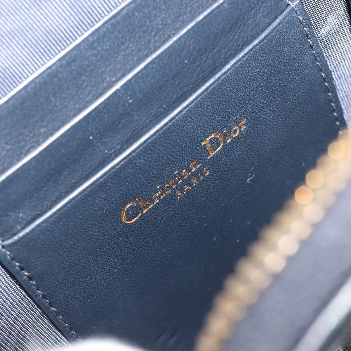 Christian Dior 30 Montaigne Phone Holder On Chain Oblique Canvas Navy Canvas Clutche & Pouche Bag (Pre-Owned)