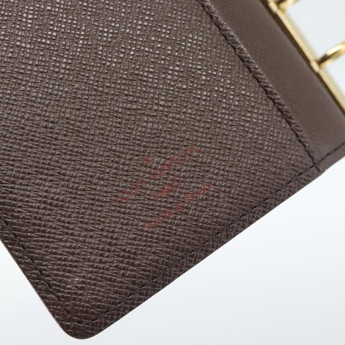 Louis Vuitton Ring Agenda Cover Damier Brown Canvas Briefcase Bag (Pre-Owned)