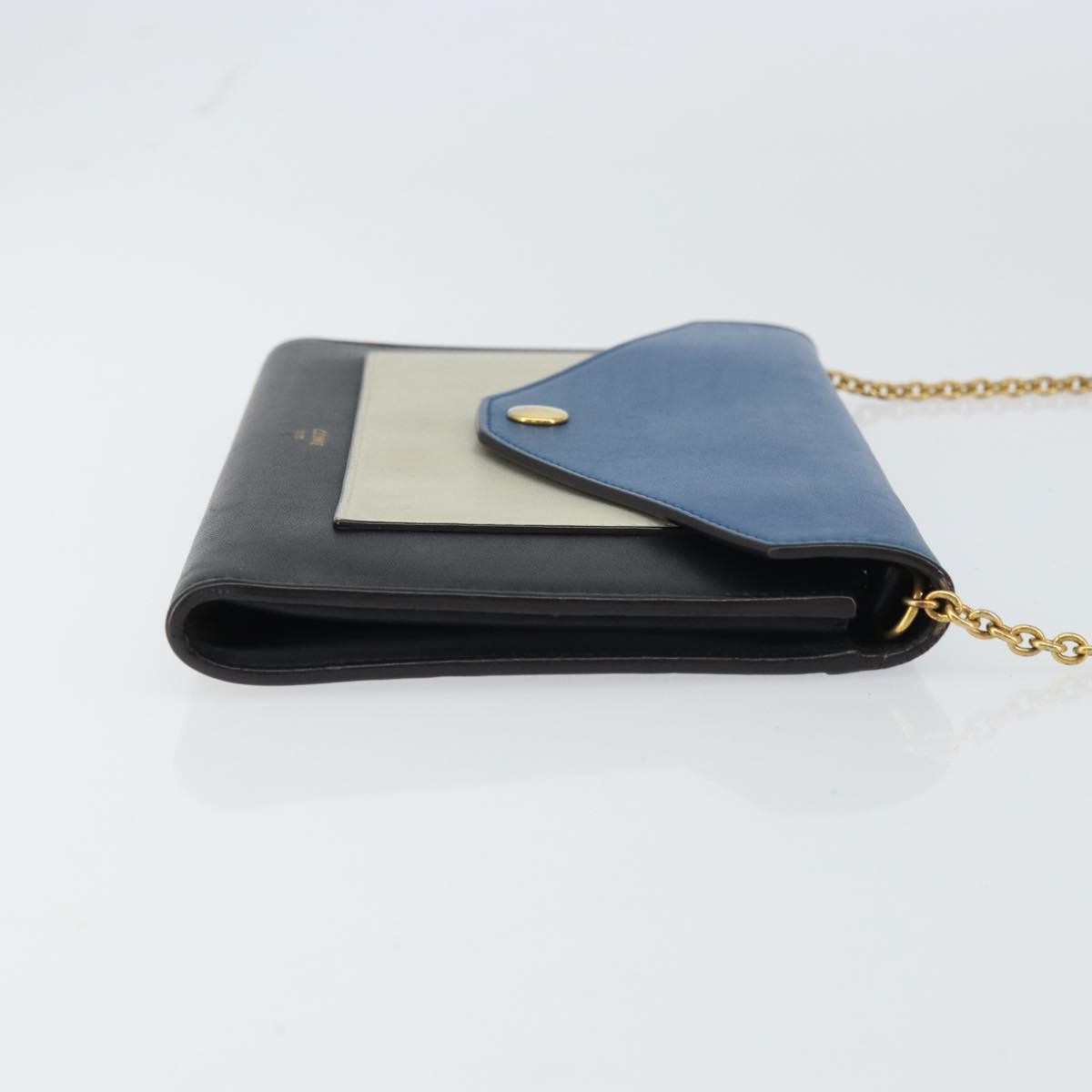Celine Pocket Envelope Wallet On Chain Leather Multicolour Leather Clutche & Pouche Bag (Pre-Owned)