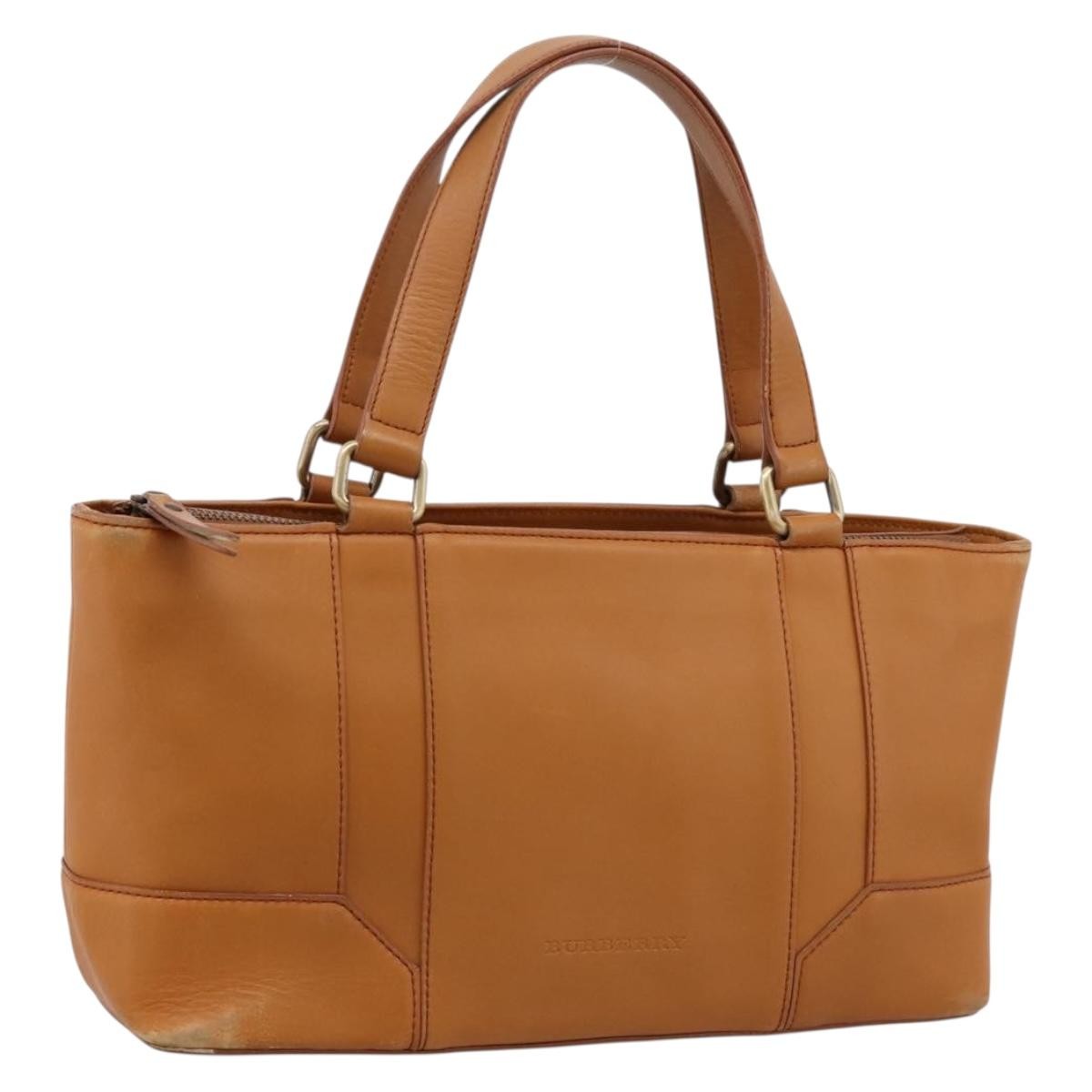 Burberry Handbag Leather Brown Leather Handbag (Pre-Owned)