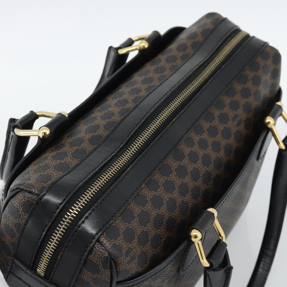 Celine Macadam Macadam With Leather Black Canvas Tote Bag Bag (Pre-Owned)