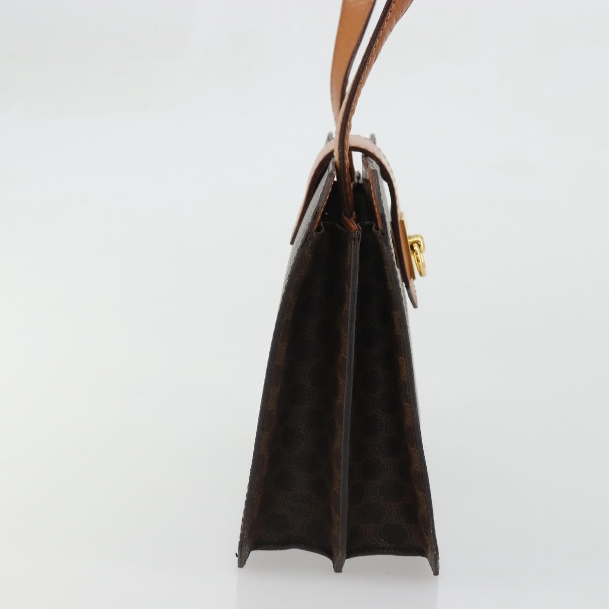 Celine Vintage Macadam Canvas Brown Canvas Handbag (Pre-Owned)
