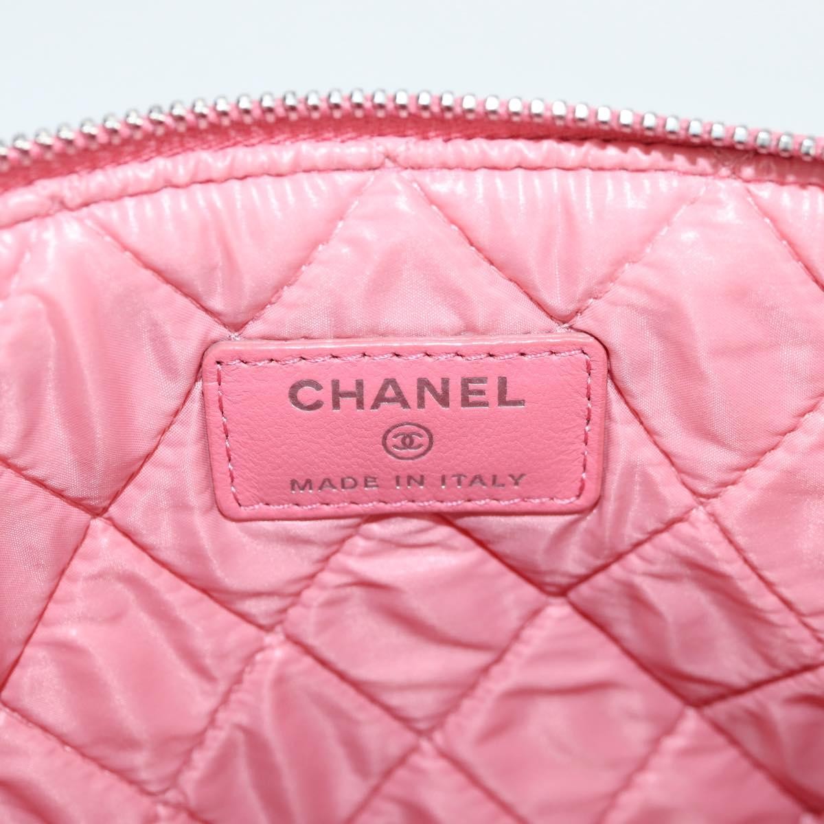 Chanel Cc Casino O Case Clutch Quilted Lambskin Pink Leather Clutche & Pouche Bag (Pre-Owned)