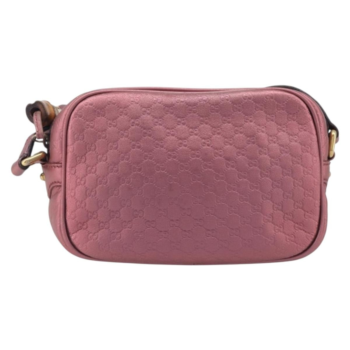 Gucci Sunshine Disco Microguccissima Leather Pink Leather Crossbody Bag Bag (Pre-Owned)