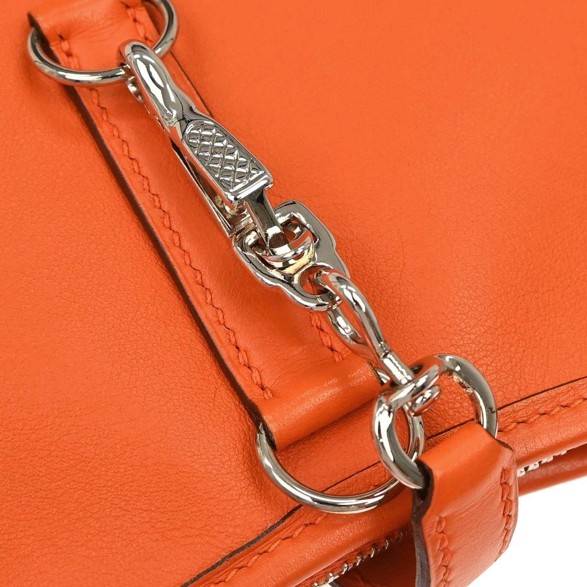 Hermes Trim Epsom Orange Leather Shoulder Bag Bag (Pre-Owned)