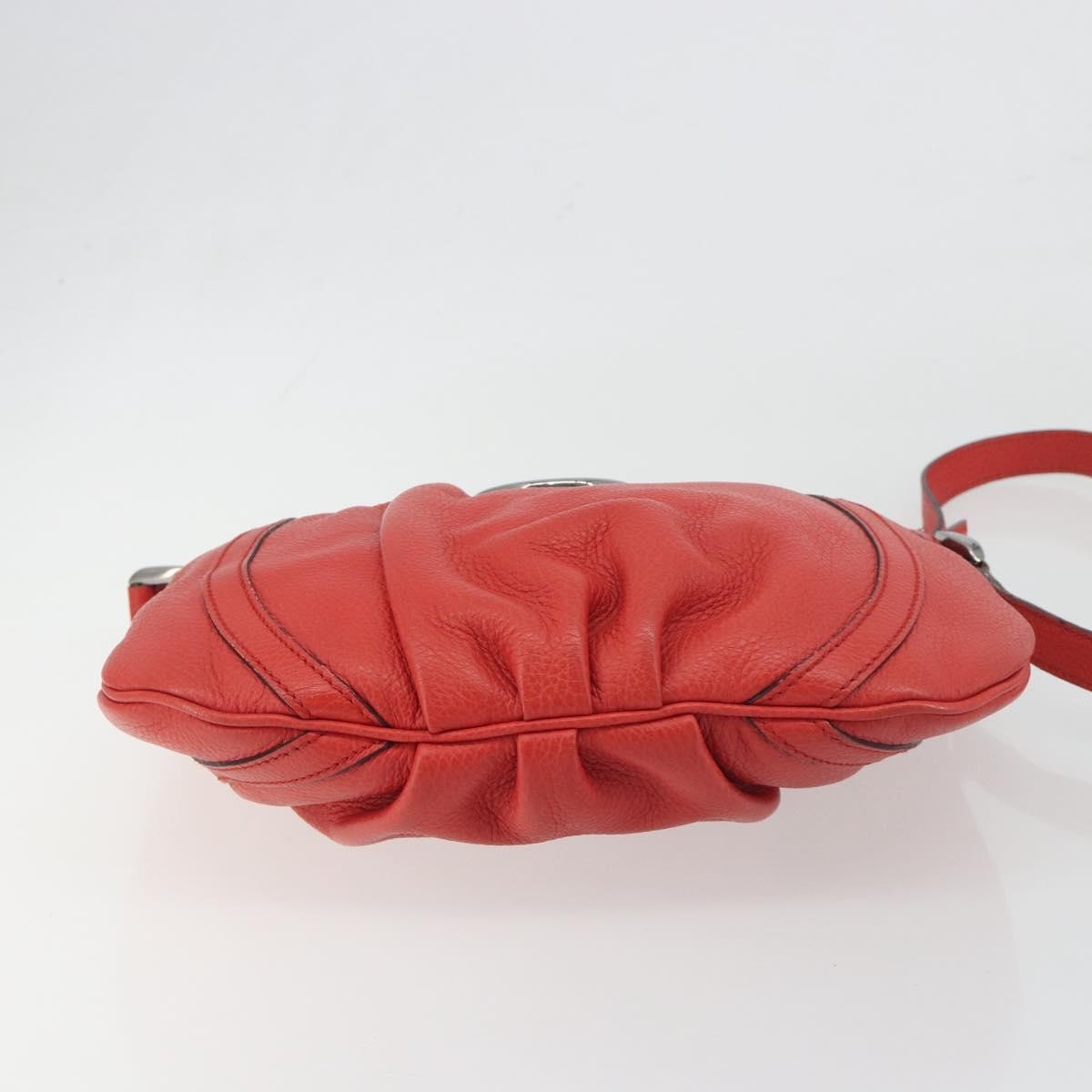 Gucci Abbey Leather Red Leather Shoulder Bag Bag (Pre-Owned)