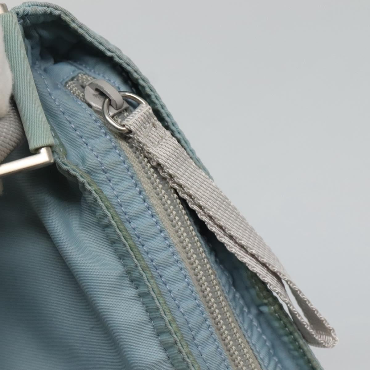 Prada Flat Messenger Tessuto Blue Nylon Shoulder Bag Bag (Pre-Owned)