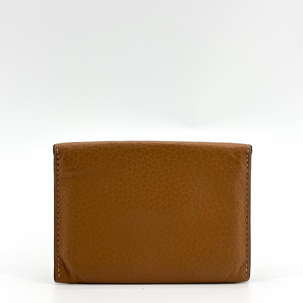 Delvaux Brillant Card Case Leather Brown Leather Card Holders Accessory (Pre-Owned)