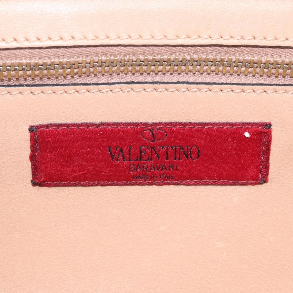 Valentino Garavani Rockstud Soft Leather Beige Leather Tote Bag Bag (Pre-Owned)