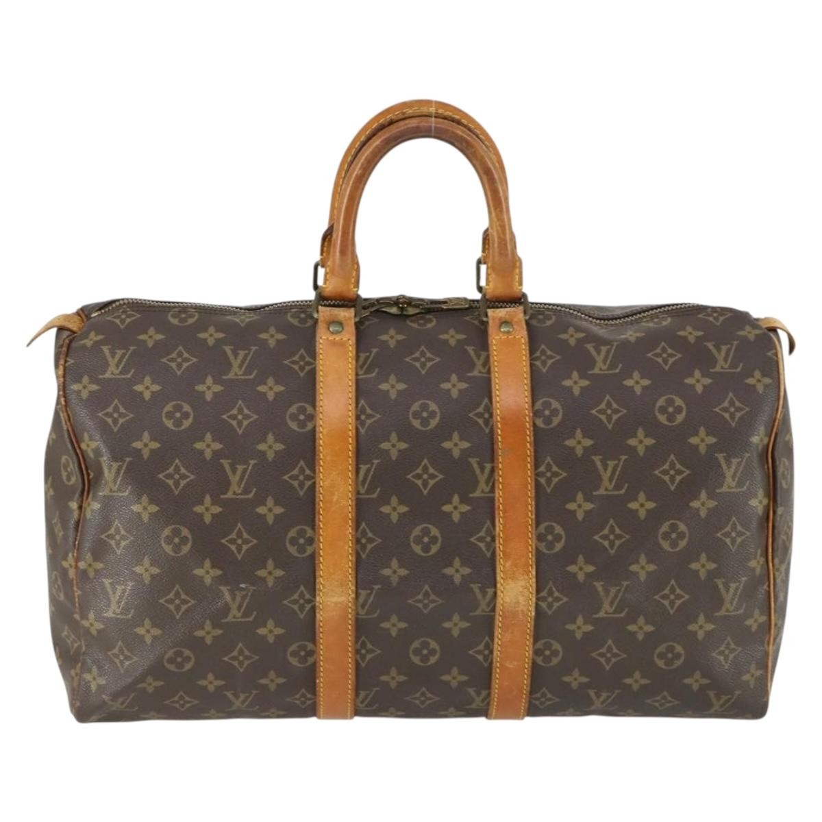 Louis Vuitton Keepall Monogram Canvas Brown Canvas Travel Bag Bag (Pre-Owned)